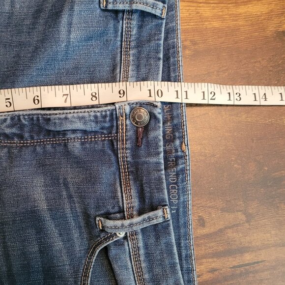 Chico's Jeans Womens Chico's Size 1= 8 Slimming Girlfriend Crop Tummy Control - Picture 8 of 11